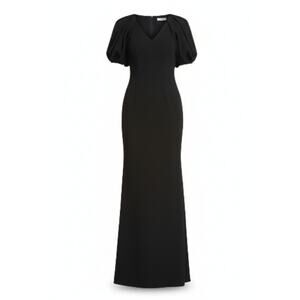 NEW $880 BADGLEY MISCHKA Long Dress 4 Tailored Flowy Formal Classic Prom Event